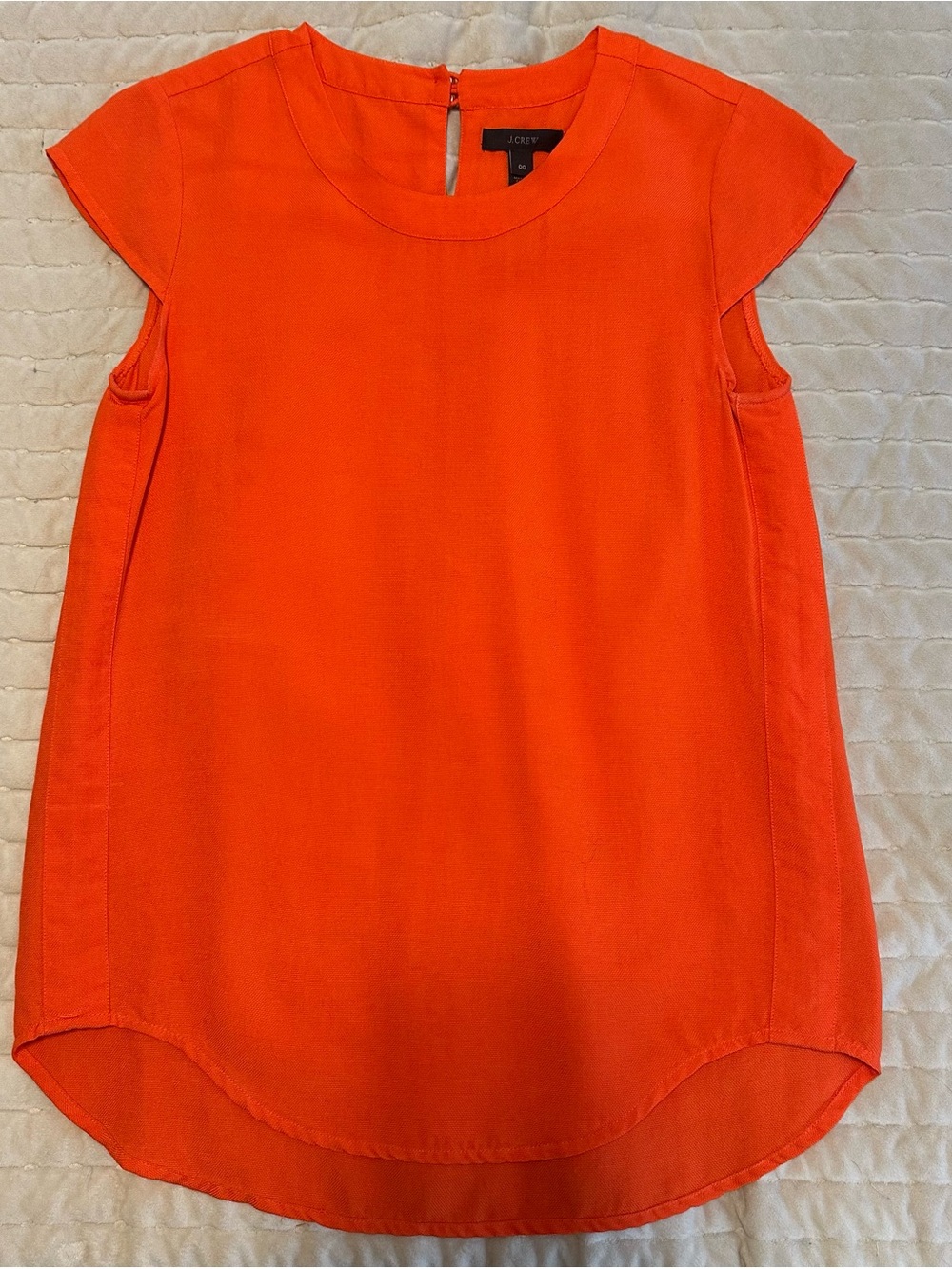 J. Crew Girls' Bright Orange Cap-Sleeve Top